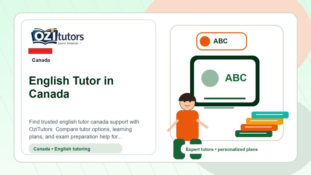 How to Choose the Best English Tutor Canada in Canada - OziTutors blog image