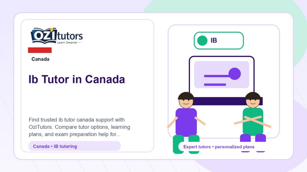 How to Choose the Best Ib Tutor Canada in Canada - OziTutors blog image