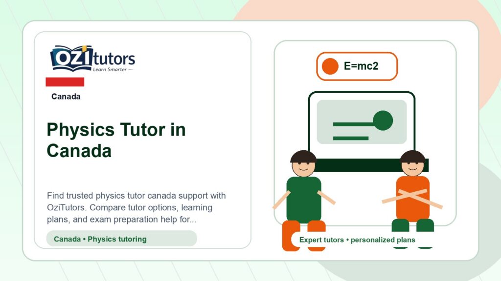 How to Choose the Best Physics Tutor Canada in Canada - OziTutors blog image