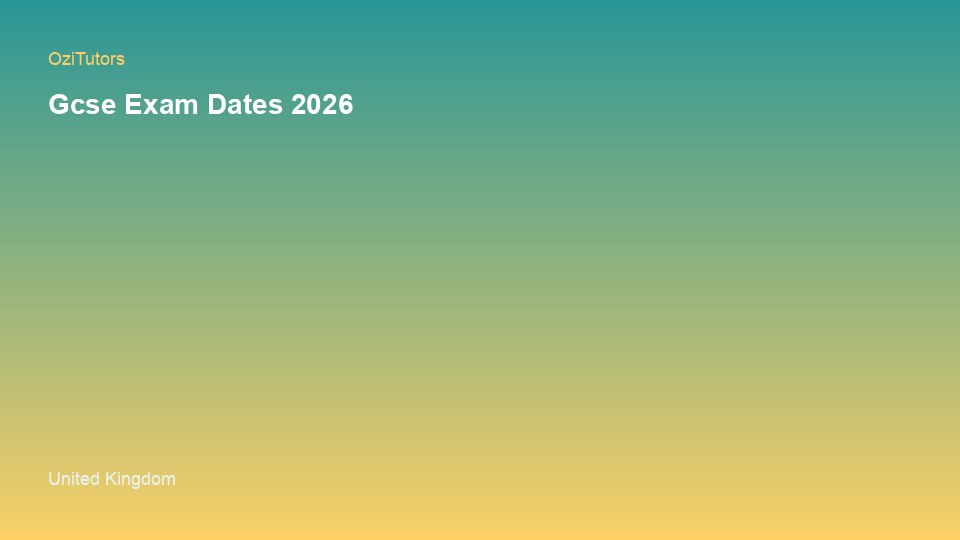 Gcse Exam Dates 2026: What Parents Should Know — study session