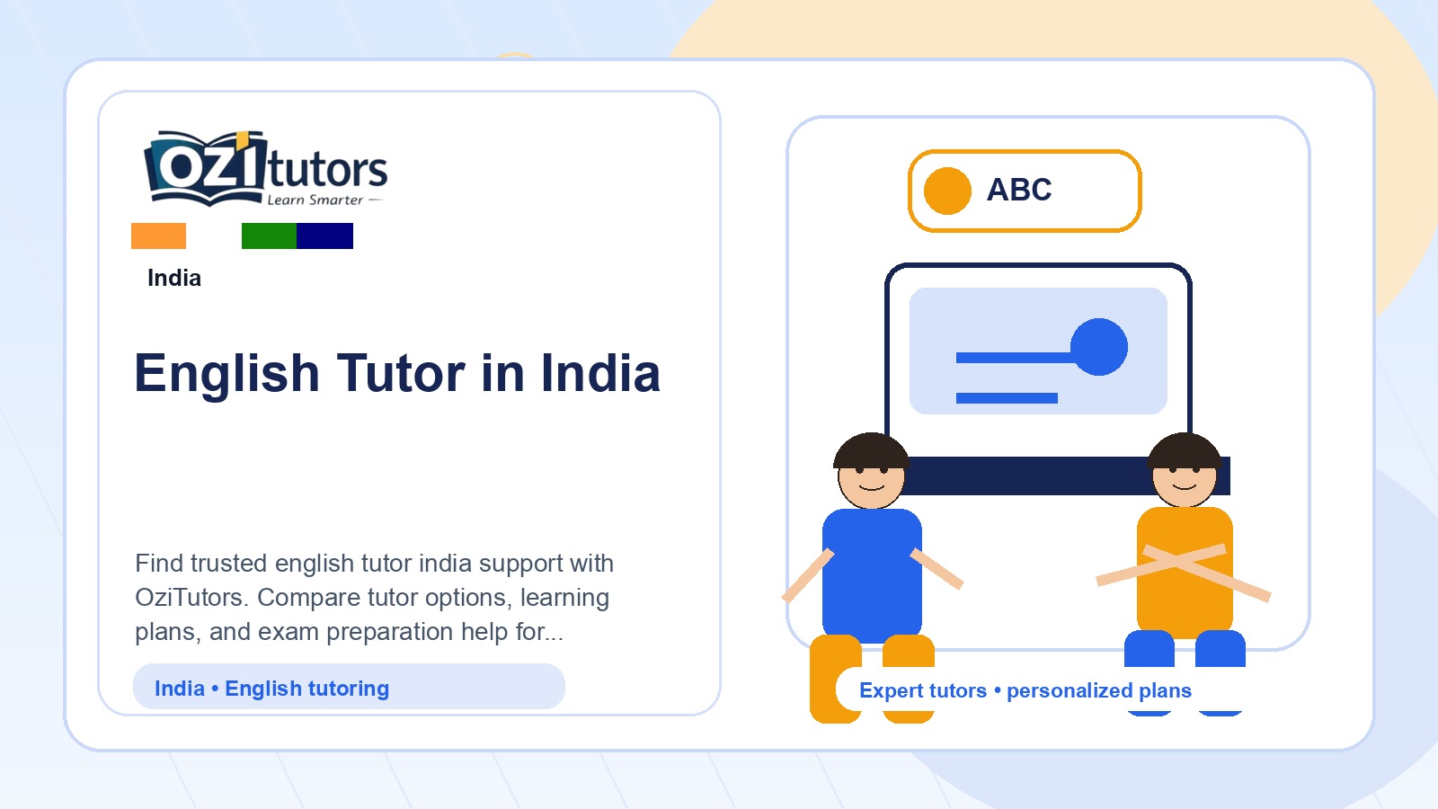 How to Choose the Best English Tutor India in India - OziTutors blog image