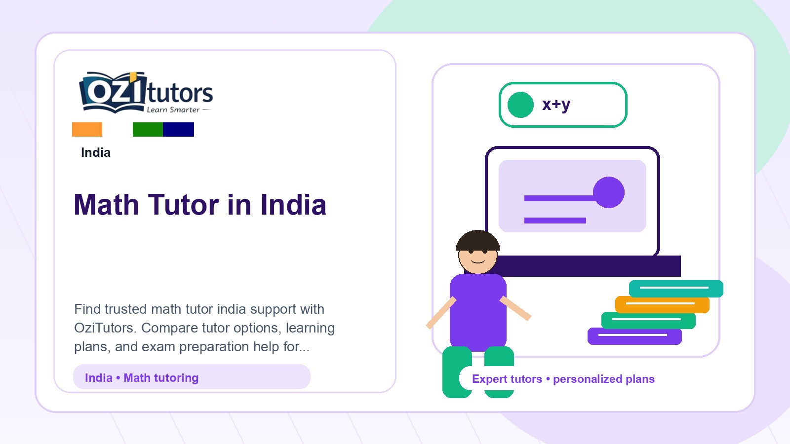 How to Choose the Best Math Tutor India in India - OziTutors blog image