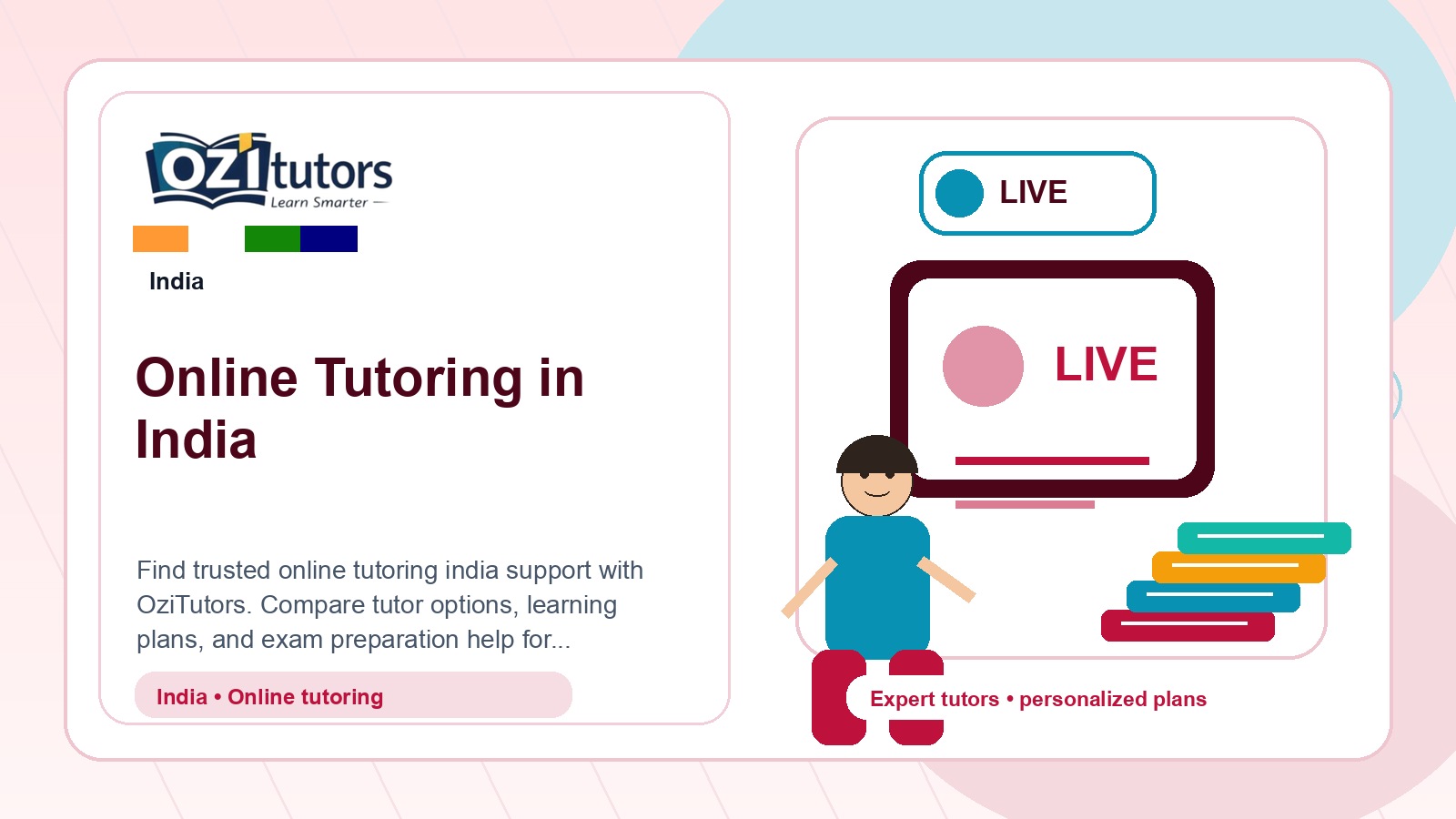 How to Choose the Best Online Tutoring India in India - OziTutors blog image