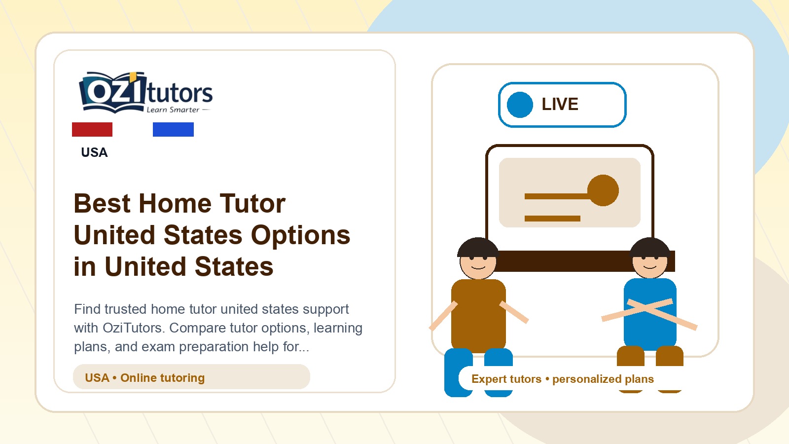 Best Home Tutor United States Options in United States - OziTutors blog image