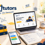 OziTutors JEE preparation with personalised online learning, study materials, laptop and mathematics notes