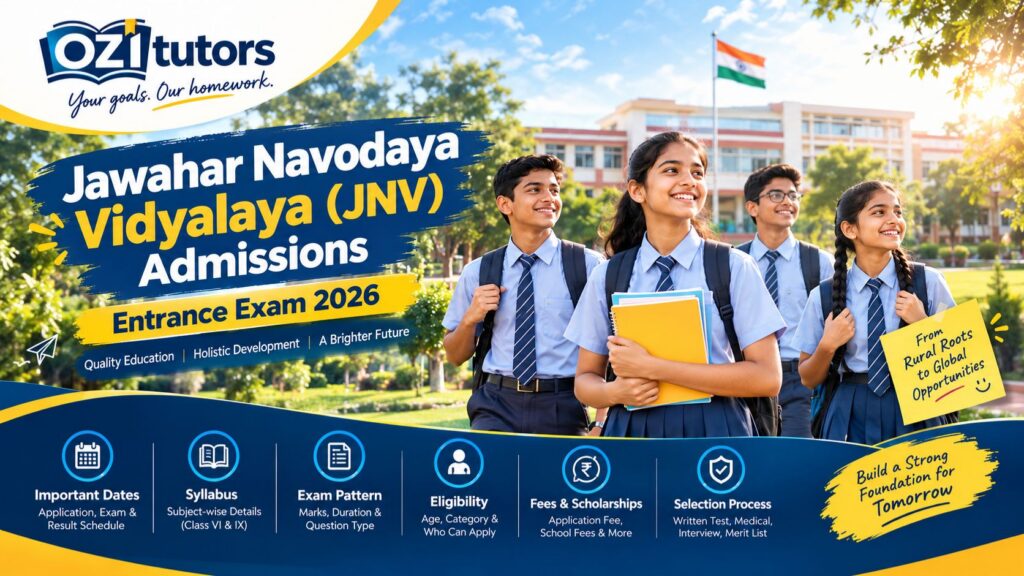 JNV LEST 2027 Jawahar Navodaya Vidyalaya Lateral Entry Admission for Class IX and XI