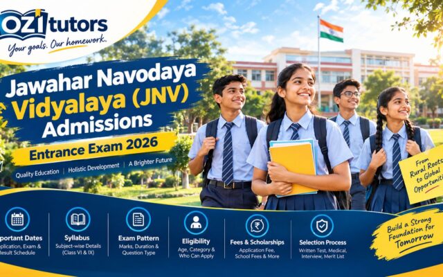 JNV LEST 2027 Jawahar Navodaya Vidyalaya Lateral Entry Admission for Class IX and XI