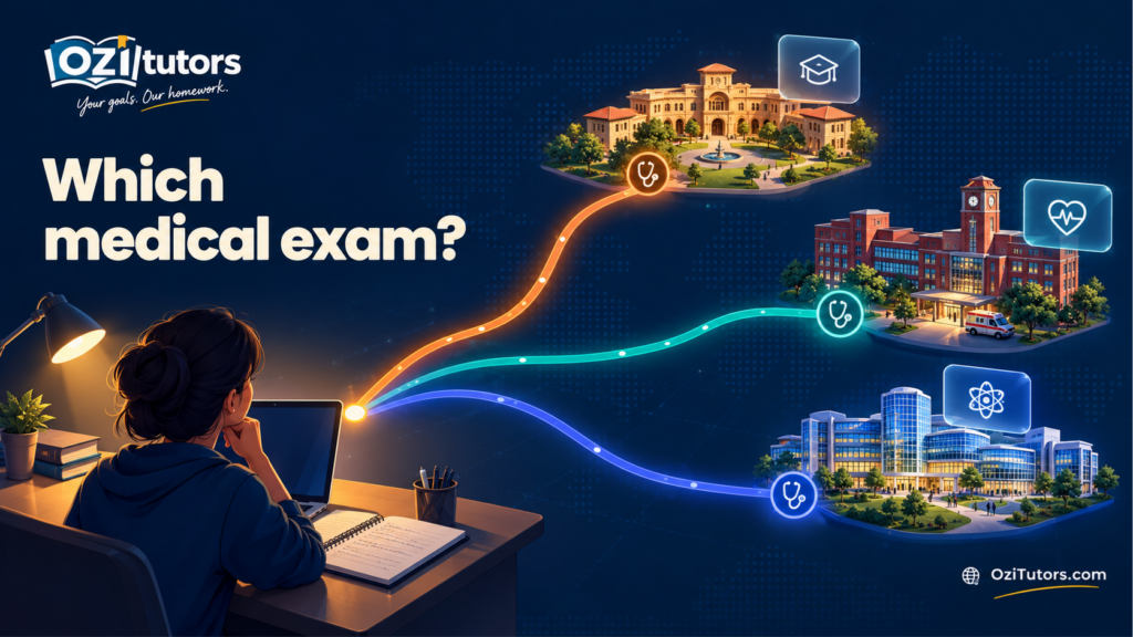 NEET UG, UCAT and MCAT are three different routes into medicine. See which fits India, the UK or the US and Canada, with current dates.
